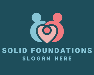 Parenthood Child Heart  logo design