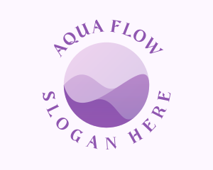 Flow - Liquid Wave Circle logo design
