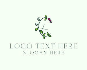 Blooming - Grapevine Vine Leaf logo design