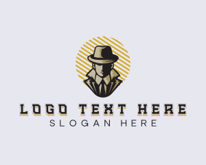 Homburg Hat - Investigator Inspector Detective logo design