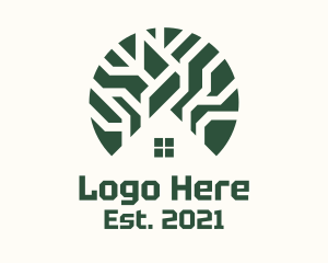 Eco Friendly - Navigation Circuit Home logo design