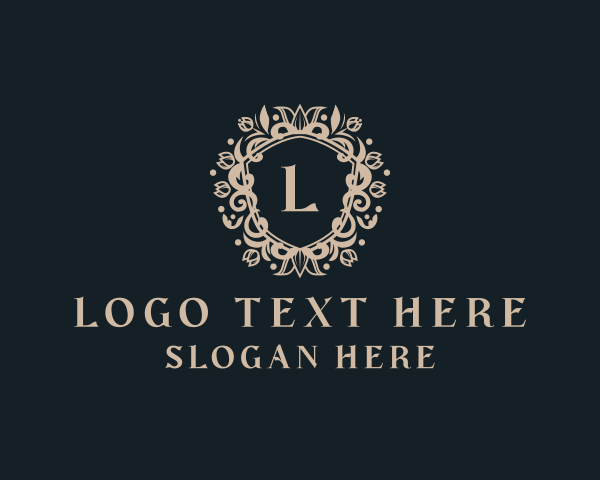 Jewelry - Luxury Floral Shield Ornament logo design