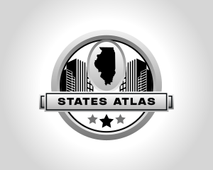 Illinois State Map logo design