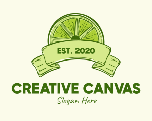 Illustration - Rustic Green Lime Slice logo design