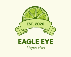 Rustic Green Lime Slice logo design