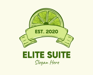 Rustic Green Lime Slice logo design