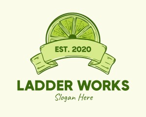 Rustic Green Lime Slice logo design