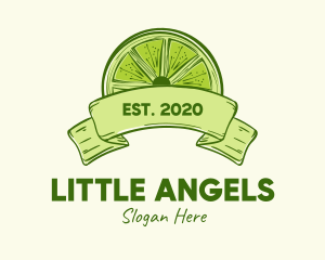 Rustic Green Lime Slice logo design