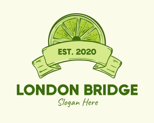 Rustic Green Lime Slice logo design