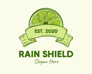 Rustic Green Lime Slice logo design