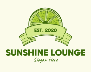 Rustic Green Lime Slice logo design