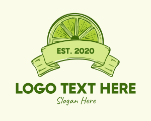 Slice - Rustic Green Lime Slice logo design