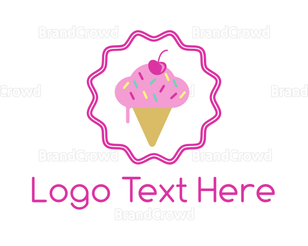 Cherry Sprinkles Ice Cream Logo