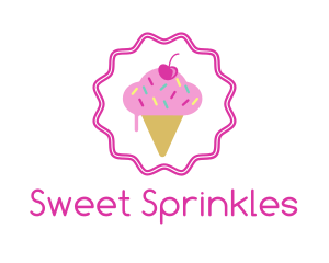 Sprinkles - Cherry Sprinkles Ice Cream logo design