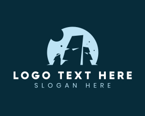 Easter Island - Moai Stone Statue logo design