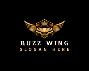 Wing Crown Car logo design