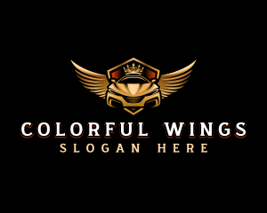 Wing Crown Car logo design