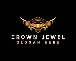 Crown - Wing Crown Car logo design