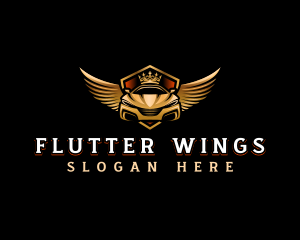 Wing Crown Car logo design