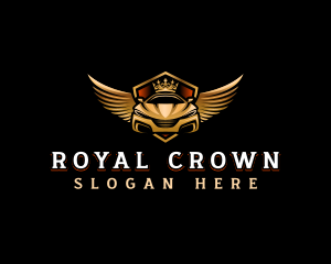 Crown - Wing Crown Car logo design