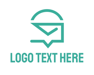 Text - Mail Messaging Chat logo design