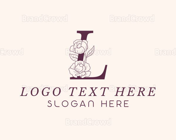 Floral Boutique Letter L Logo