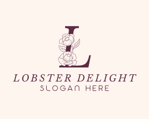 Floral Boutique Letter L logo design