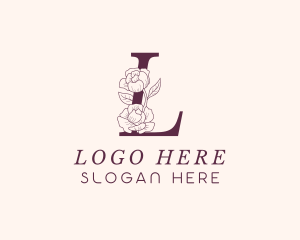 Esthetician - Floral Boutique Letter L logo design