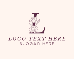 Beautician - Floral Boutique Letter L logo design