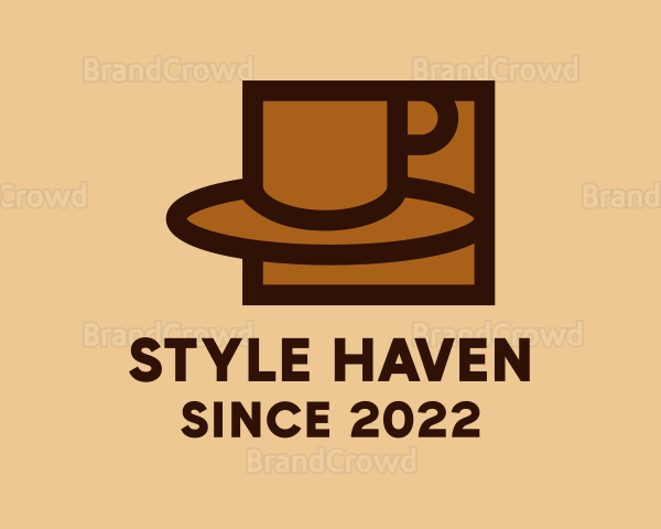 Brown Cafe Coffee Cup Logo