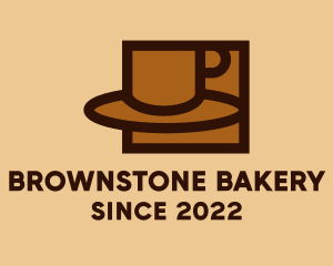 Brown - Brown Cafe Coffee Cup logo design