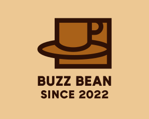 Caffeine - Brown Cafe Coffee Cup logo design