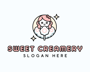 Cotton Candy Dessert logo design