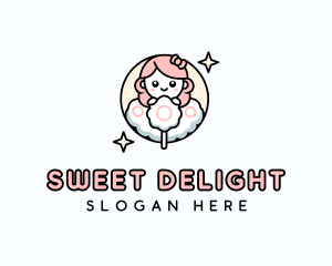 Cotton Candy Dessert logo design