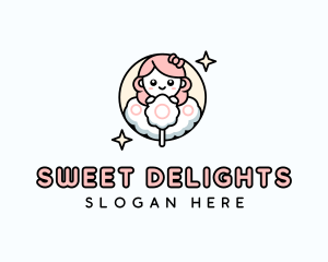 Cotton Candy Dessert logo design