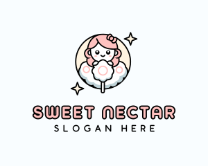 Cotton Candy Dessert logo design