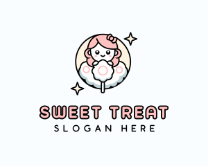 Cotton Candy Dessert logo design