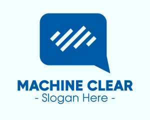Telemedicine - Blue Bars Chat App logo design