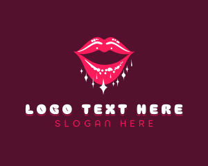 Fetish - Shiny Mouth Lips logo design