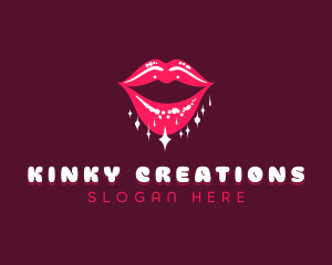 Shiny Mouth Lips logo design