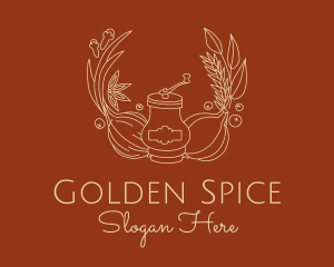 Natural Spices Grinder logo design