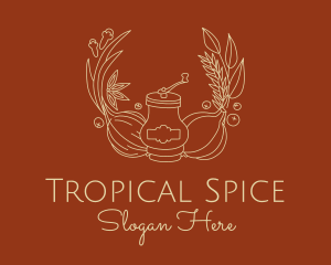 Natural Spices Grinder logo design