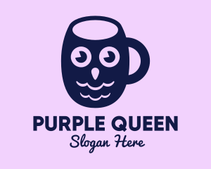 Purple Owl Mug logo design