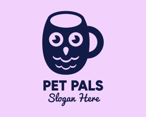 Purple Owl Mug logo design