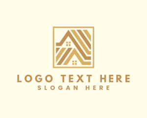 Lease - Housing Roof Real Estate logo design