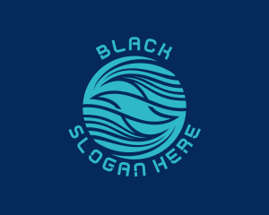 Biotech Abstract Waves logo design