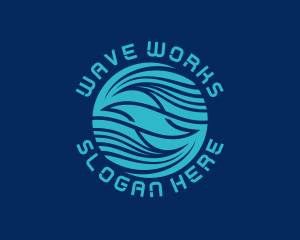 Biotech Abstract Waves logo design