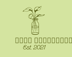 Minimalist - Green Plant Vase Line logo design