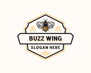 Bee Insect Wings logo design