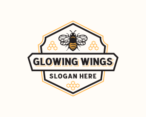 Bee Insect Wings logo design